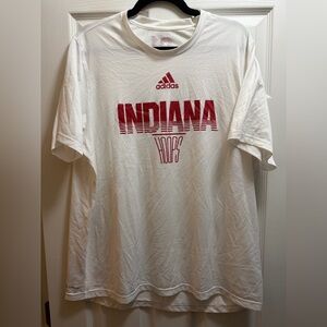 Adidas Team-Issued Indiana Hoops Red and White Tee